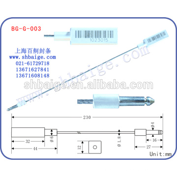 cerradura de sello de contenedor BG-G-003, sello de impresión láser, cerradura de sello de seguridad